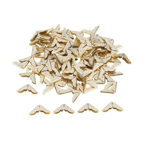 Eckenschutz, Bucheckenschutz, 100 stücke Scrapbooking Alben Ecke Protektoren Dekorative Ecken for Ordner Datei(Gold,100PCS) von NHEISSCF