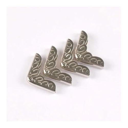 Eckenschutz, Bucheckenschutz, 15 x 3 mm gemischte Blumenspitze Bucheckenschutz for Ordner Foto DIY Metallecken Alben Dekor Handwerk(Silver,100PCS) von NHEISSCF