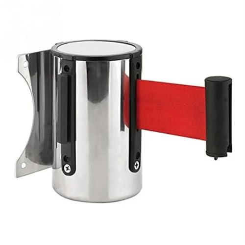 Einziehbare Warteschlangen-Gurtbarriere zur Wandmo 2 stücke Stütze Warteschlange Barriere Wand Montieren Band for Crowd Control Outdoor Sport Werkzeug Einstellbar(Red-2m) von NHEISSCF