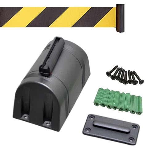 Einziehbare Warteschlangen-Gurtbarriere zur Wandmo 2M 5M 10M Feste Barriere, Warteschlangen-Teiler, einziehbarer Sicherheitsbarrierengürtel zur Kontrolle der Menschenmenge(2 Meter) von NHEISSCF