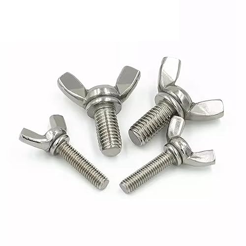 Flügelschrauben, 10 Stück M6 × 40 mm metrische Schmetterlingsflügelschrauben aus Edelstahl 304(M6x75mm-2pcs) von NHEISSCF