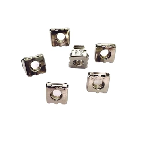 Käfigmuttern, schwimmende Mutter, 10 stücke Stahl Quartett Schwimm Mutter Kassette Elastische Gehäuse Karte Käfig Muttern Schrank Rack Montieren Mutter M10(304 Stainless Nut,M6) von NHEISSCF