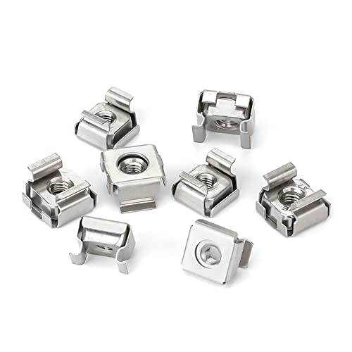 Käfigmuttern, schwimmende Mutter, A2-70 304 Edelstahl Quadrat Clip Schwimmende Käfigmutter for Serverschrank Regal Rack Mount 10 Stück Käfigmuttern, schwimmende Mutter, A2-70 304 Edelstahl Quadrat Clip Schwimmende Käfigmutter for Serverschrank Regal Rack Mount 10 Stück von NHEISSCF