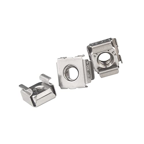 Käfigmuttern, schwimmende Mutter, A2-70 304 Edelstahl Vierkantclip Schwimmende Käfigmutter for Serverschrank-Regal-Rack-Montagemuttern 10 Stück Käfigmuttern, schwimmende Mutter, A2-70 304 Edelstahl Vierkantclip Schwimmende Käfigmutter for Serverschrank-Regal-Rack-Montagemuttern 10 Stück von NHEISSCF