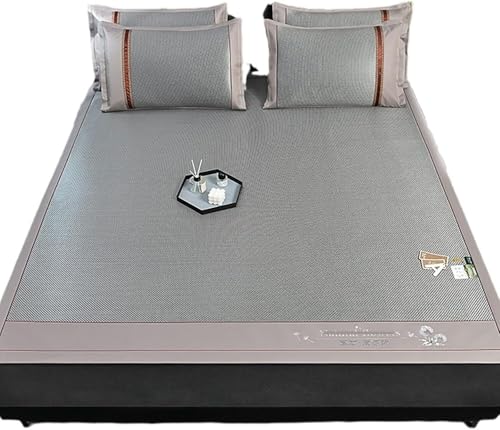 Matratze Sommer Eisseide Kaltmatte,Rattan Kühlmatte,Sommer Schlafmatte,Queen Matratzenauflage,Faltbare Rattanmatratze,Atmungsaktive karbonisierte Matte(200 * 220cm) von NHEISSCF