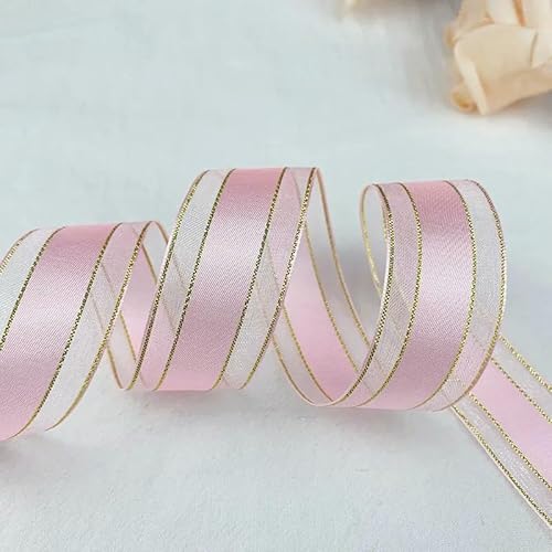 Organzabänder, 5 Yards 25mm Organzabänder Mehrfarbig(Pink) von NHEISSCF