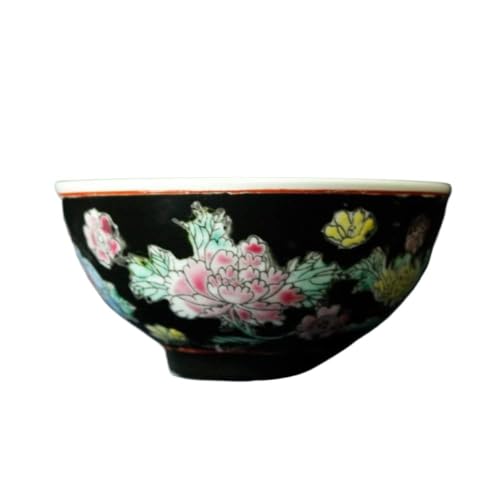 Retro-Keramikschalen, 11 cm 4,5 Zoll Fabrikwaren Keramik handbemalt Pastell Millionen Blumen Reisschale von NHEISSCF