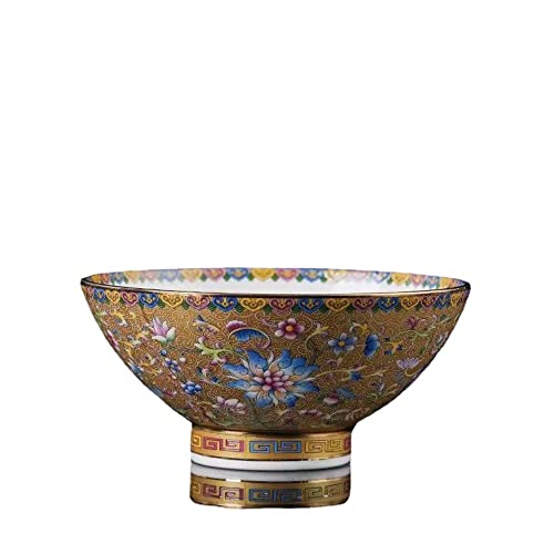 Retro-Keramikschalen, 13 cm 5,1 Zoll Keramik Antiker Palast Bunte Stielgläser im chinesischen Stil Ethno-Geschenkkeramik von NHEISSCF