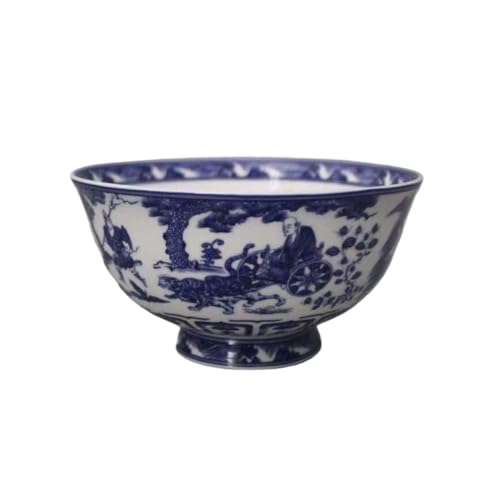 Retro-Keramikschalen, Keramikschale, 16 cm, 6,3 Zoll, Qianlong, Blau/Weiß, klassischer chinesischer Stil, Heimdekoration, Ornamente von NHEISSCF