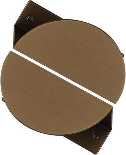 Retro halbrunder Griff, 2 Stück Halbkreis-Schubladengriffe, unsichtbare Schrankgriffe, Schrank- und Kleiderschrankknöpfe aus Aluminiumlegierung(Brushed Bronze,81mm) von NHEISSCF