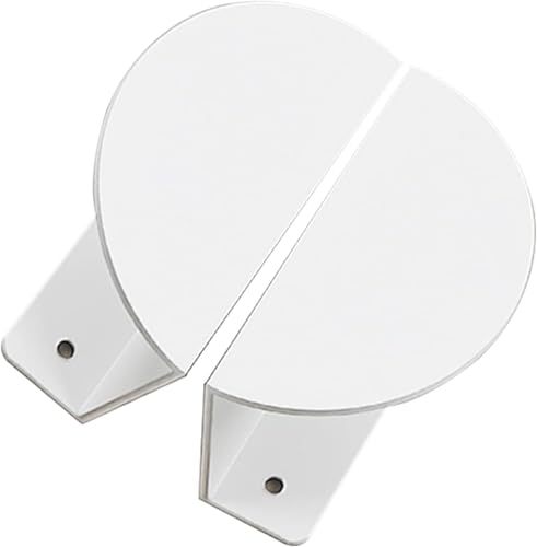 Retro halbrunder Griff, 2 Stück Halbkreis-Schubladengriffe, unsichtbare Schrankgriffe, Schrank- und Kleiderschrankknöpfe aus Aluminiumlegierung(White,81mm) von NHEISSCF