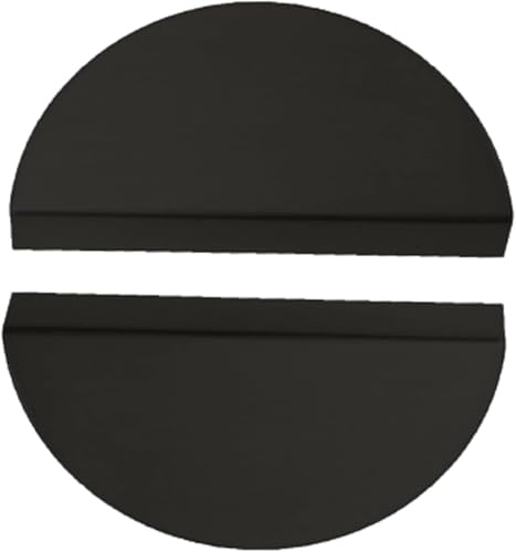 Retro halbrunder Griff, 2 Stück Halbkreis-Schubladengriffe, unsichtbare Schrankgriffe, Schrank- und Kleiderschrankknöpfe aus Aluminiumlegierung mit Schrauben(Black) von NHEISSCF