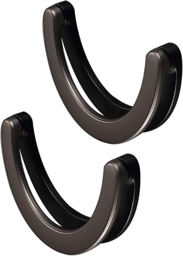 Retro halbrunder Griff, 2 Stück Halbkreis-Schubladengriffe, unsichtbare Schrankgriffe, Schrank- und Kleiderschrankknöpfe aus Aluminiumlegierung mit Schrauben(Black,Hole distance 96mm) von NHEISSCF
