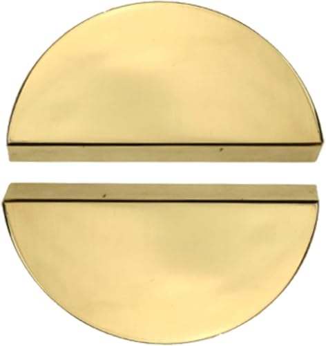 Retro halbrunder Griff, 2 Stück Halbkreis-Schubladengriffe, unsichtbare Schrankgriffe, Schrank- und Kleiderschrankknöpfe aus Aluminiumlegierung mit Schrauben(Gold) von NHEISSCF