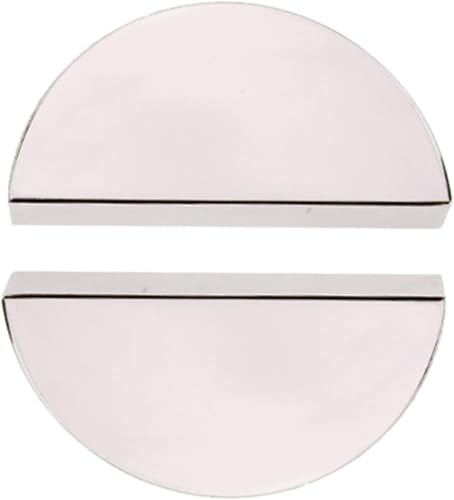 Retro halbrunder Griff, 2 Stück Halbkreis-Schubladengriffe, unsichtbare Schrankgriffe, Schrank- und Kleiderschrankknöpfe aus Aluminiumlegierung mit Schrauben(Silver) von NHEISSCF