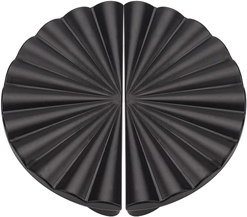 Retro halbrunder Griff, 2 Stück Halbkreis-Schubladengriffe, unsichtbare Schrankgriffe, dekorative Kunststoff- und Kleiderschrankknöpfe mit Schrauben(Black) von NHEISSCF