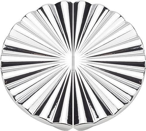 Retro halbrunder Griff, 2 Stück Halbkreis-Schubladengriffe, unsichtbare Schrankgriffe, dekorative Kunststoff- und Kleiderschrankknöpfe mit Schrauben(Silver) von NHEISSCF