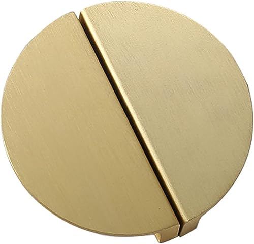 Retro halbrunder Griff, 2 Stück dekorative halbrunde Türknöpfe aus Zinklegierung, Schrankgriff, goldener Türhebel for Kleiderschrank, Bücherschrank(Hole pitch 64mm) von NHEISSCF
