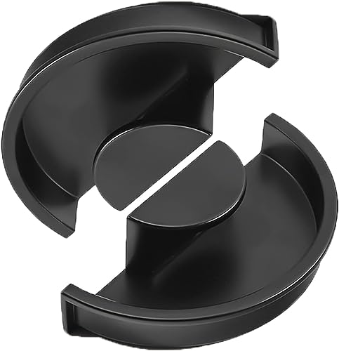 Retro halbrunder Griff, 2 Stück unsichtbare Schubladengriffe, halbkreisförmige Schrankknöpfe, dekorative, eingebettete Schiebetürknöpfe aus Zinklegierung(Black) von NHEISSCF