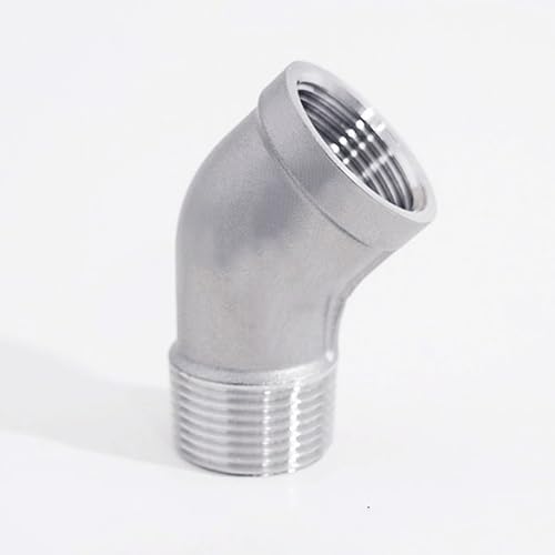 Rohrverbinder, Innen-Außengewinde 304 Edelstahl 45 Grad Winkelstück, Rohrverschraubung Anschlussadapter Kupplung(1") von NHEISSCF