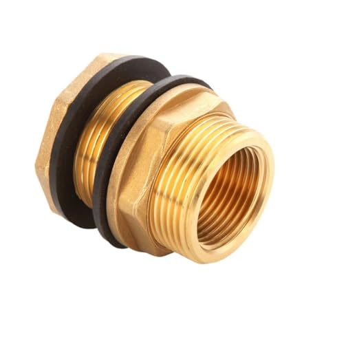 Rohrverbinder, Schottverschraubung Anschlussstück Tank Wasserschlauch Regen Gewinde Messing Adapter intern zu extern Filament(OD 20mm) von NHEISSCF