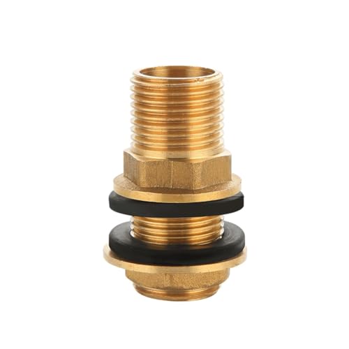 Rohrverbinder, Schottverschraubung Verbinder, for Gartenarmaturen Zapfhahn Ablaufteil Wannen Kupfer(OD 20mm) von NHEISSCF