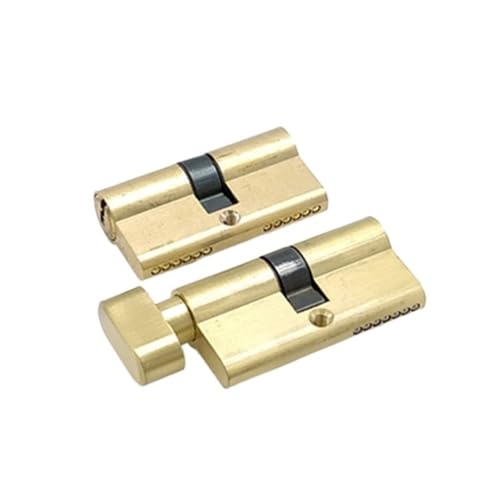 Schließzylinder, 1 Stück goldener Türzylinder, vorgespanntes Schloss 60(60(30 knob-30)) von NHEISSCF