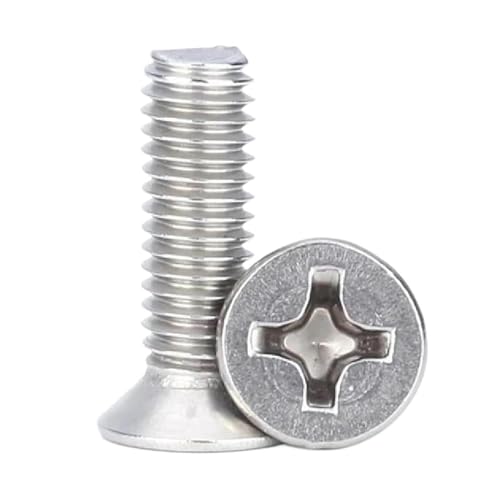 Schrauben, Edelstahlschrauben, M3-M6 Linksgewindeschraube Edelstahl Flachsenkkopfschraube(M5x20mm) von NHEISSCF