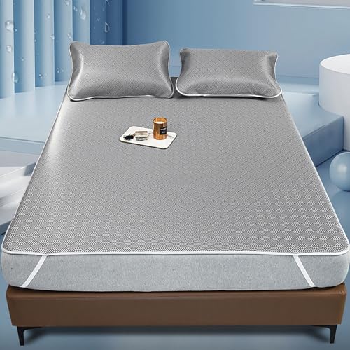 Sommer-Eisseiden-Kühlmatte, Rattan-Kühlmatte, Queen-Matratzenauflage, faltbare Rattan-Matratze, atmungsaktive karbonisierte Matte(80 * 195cm) von NHEISSCF