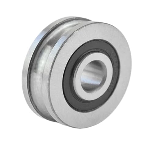 V-Nut-Rad, Schiebetorrollen, 1 Stück 10 * 37 12 mmU Nut konkaven Radlager Riemenscheibe Rolle über Linie Führung Stahl(R-3 6mm track rope) von NHEISSCF