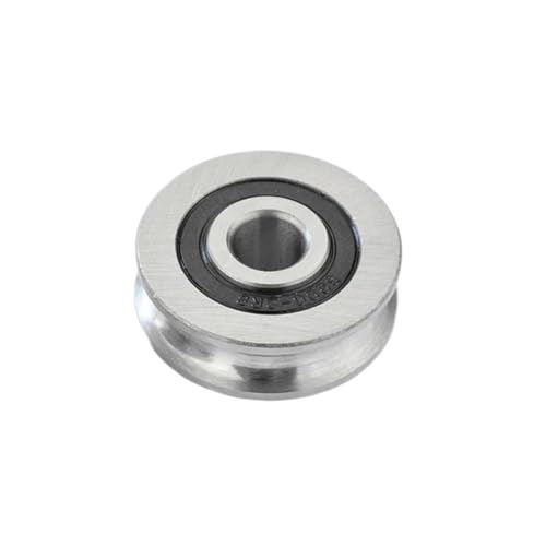 V-Nut-Rad, Schiebetorrollen, 1 Stück 10 * 37 14 mit Halterung U-Nut-Lager R3 Optische Achse Spur Stahldrahtseil Aufhängungsrad Führungsrad(R-3 with 2L bracket) von NHEISSCF