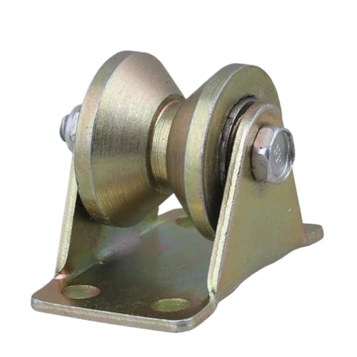 V-Nut-Rad, Schiebetorrollen, 1PC 3 Zoll 2,5 UV-Stahlnut Starre Lenkrolle for Industriemaschinenwagen 500KG(2.5inch V) von NHEISSCF