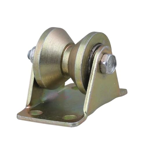 V-Nut-Rad, Schiebetorrollen, 1PC U Nut Starre Stahl Caster Rad Scheune Tür Lager Schiebe Tor Roller Ziehen(2inch V) von NHEISSCF