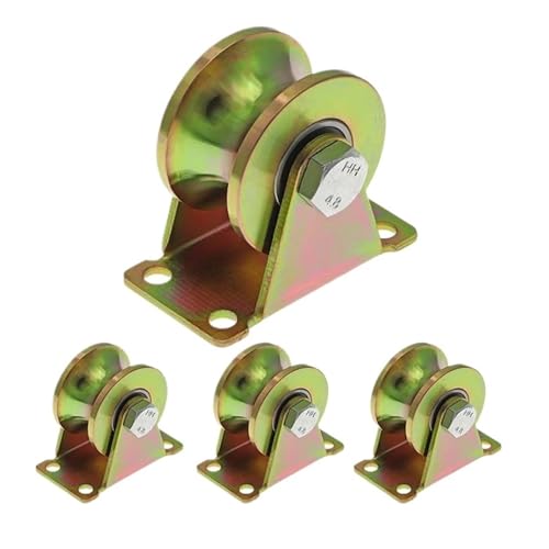 V-Nut-Rad, Schiebetorrollen, 2" Schwerlast-Starrrolle for umgekehrte Schienen, Rolltore, Industriemaschinen, Tragkraft 660 lbs(4pcs) von NHEISSCF