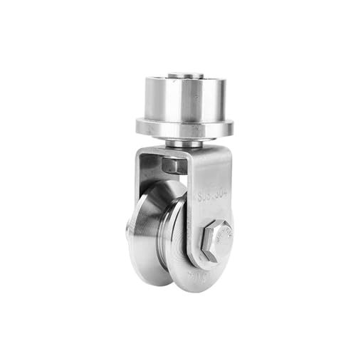 V-Nut-Rad, Schiebetorrollen, Universalrad aus Edelstahl 304 mit V/U/H-Nut, Schiebetorrollen, Bodenschienenrollen, industrielles Heberad(48 H type) von NHEISSCF