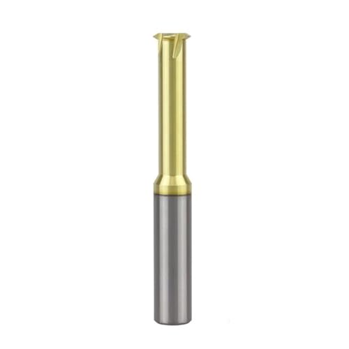 Wolframstahl Karbid 3-Zahn-Gewindeschneidefräser, M1.2 M4 M5 M6 M8 M30 Spiralfräser 4 Klinge Endfräser Gewindeendfräse Entands Schraubenfräse(M4x0.7xD4x50L-1T) von NHEISSCF