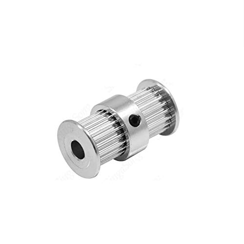 Zahnriemenscheibe, Zahnräder, GT2 20 Zähne, Doppelrundkopf-Synchronradgetriebe for Riemen-3D-Druckerteile, 2GT-Schrauben-Aluminiumteil, genaue Größe(5mm) von NHEISSCF