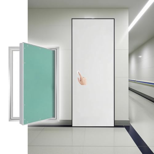 Extra große, durch Drücken zu öffnende, versteckte Zugangsklappe – 12 x 16 und 16 x 24 Trockenbauplatte for Verbergen von Kabeln und Messgeräten in der Garage/auf dem Dachboden(White,700x1000mm) von NHJREO