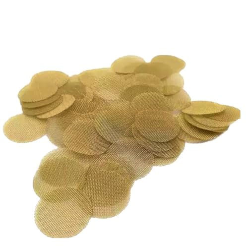 NHJREO 100 Stück Premium-Rohrsiebe – Edelstahl- und Messingfilter for Wasserrohre (12,7 mm – 25 mm) – wiederverwendbar und rostfrei(25mmBrass) von NHJREO