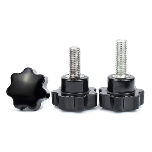 Doppelkopfschraube Sternklemmknöpfe, Rändelschrauben, 304 Handknopfschraube Kunststoff Siebenzackige Sternkopfschrauben Gewindeklemmdaumen Edelstahlgriff Maschinenschraube(M5x35xdk25) von NHJSDLLMNZ