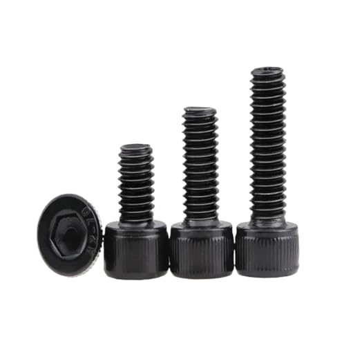 Doppelkopfschraube Zylinderkopfschrauben mit Vollgewinde, Innensechskantschraube mit Innensechskant, 10 Stück M5, schwarze Innensechskantschrauben aus Edelstahl 304 mit Innensechskant(M5*12mm) von NHJSDLLMNZ