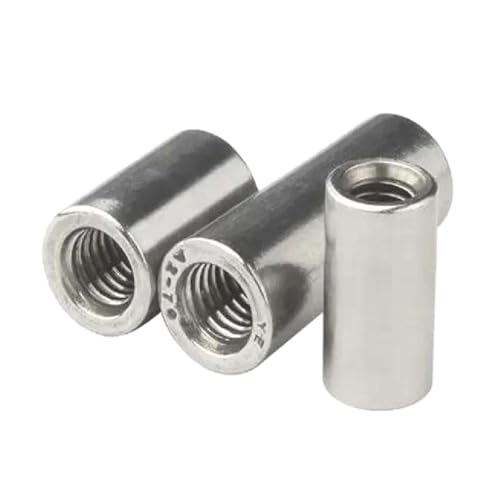 Mutter und Schraube 304 Edelstahl-Stabkupplung M2-M12 Edelstahl-Rundsäulengelenkkupplung Zylindrische Verbindung xM6x10mm(10mmxM4x8mm) von NHJSDLLMNZ