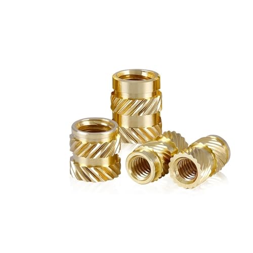 Mutter und Schraube Rändeleinsätze aus Messing, Mutterneinlage, 100 Stück M2 M3, 156 Stück, Rändelmuttern, Messing, Heißschmelz-Einsatzmuttern, Heizung(M2x6x3.2) von NHJSDLLMNZ