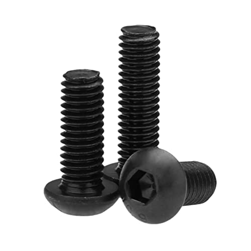 Schrauben Schraubensatz 10–100 Stück M1,6/M2/M2,5/M3/M4/M5/M6/M87 Stahl-Innensechskantschrauben mit rundem Kopf, Möbelbefestigung(M8x50mm) von NHJSDLLMNZ