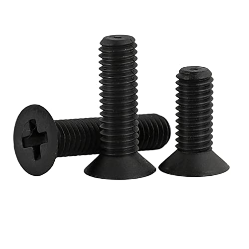 Schrauben Schraubensatz 20–50 Stück M2/M2.5/M3/M4/M5/M6/M89 schwarze/weiße Kreuzschlitz-Senkkopfschrauben(Black,M8x20mm) von NHJSDLLMNZ