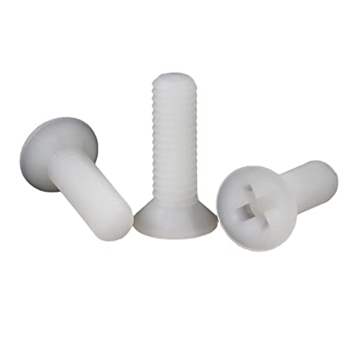 Schrauben Schraubensatz 20–50 Stück M2/M2.5/M3/M4/M5/M6/M89 schwarze/weiße Kreuzschlitz-Senkkopfschrauben(White,M2.5x12mm) von NHJSDLLMNZ
