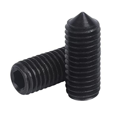 Schrauben Schraubensatz 5–100 Stück Stellschrauben mit Innensechskant und konischem Kopf, Güteklasse 12.9, schwarzer Kohlenstoffstahl, M2/M2,5/M3/M4/M5/M6/M8/M10(M10x40mm) von NHJSDLLMNZ