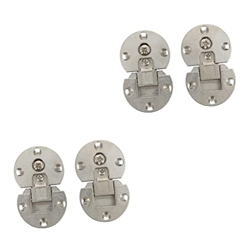 4 Stück Legierung for Türscharniere, die Deckelscharniere unterstützen, Heimscharnier, verdeckter Tisch, Esszimmer, Drop-Tischplatte, selbst Hardware-Halter, drehbares Klappscharnier D, versteckt mit von NHKSFBLQ