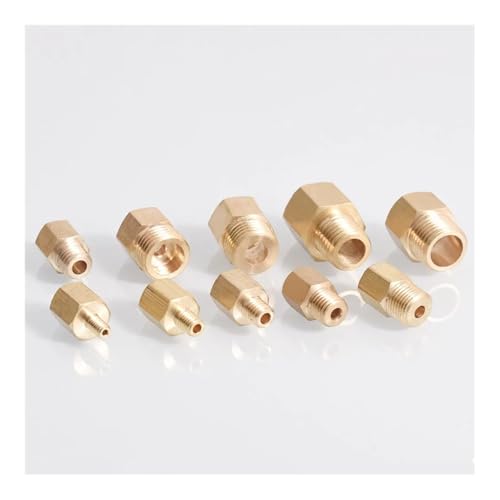 NHKSFBLQ 1pc Metric Thread 1/2" BSPP Thread Brass Reducer Female to Male Pipe Fitting Connector Adapter for Pressure Gauge Air Gas Fuel Water(M16x1.5-DN15) von NHKSFBLQ