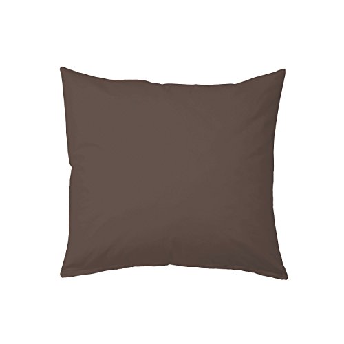 Heckett Lane 100% Baumwolle Perkal Kissenbezug 80x80 Chocolate Brown von NHL